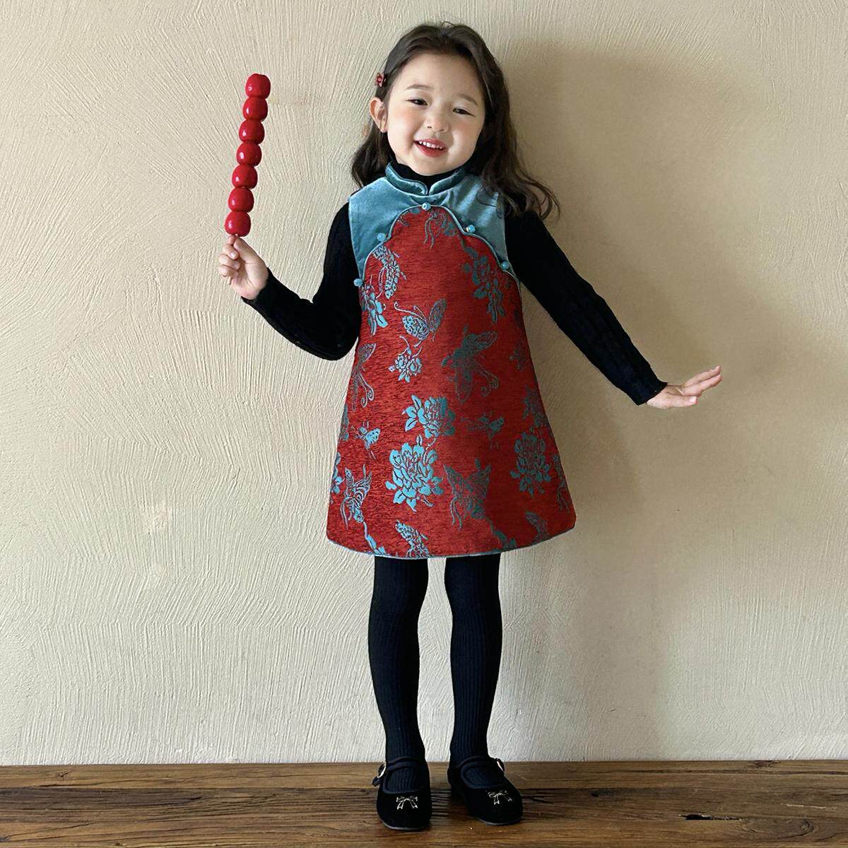 女童拜年服旗袍裙子2026新春宝宝中式国风提花连衣裙儿童过年衣服,童装/婴儿装/亲子装,旗袍,淘宝优惠券,粉丝福利购,淘宝优惠卷