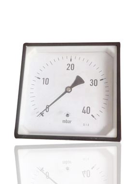 四方压力表毫巴表轴向144*144膜盒表微压压力表40mbar轴向1/2NPT