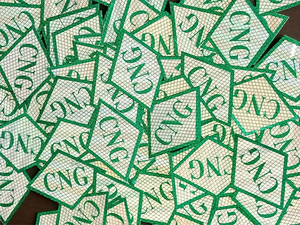 CNG压缩天然气标识LPG液化石油气LNG油改气标签/燃气车反光标志