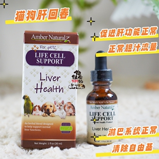 美国amber猫犬生命细胞精华素猫肝回春肝炎狗清除血液毒素护肝