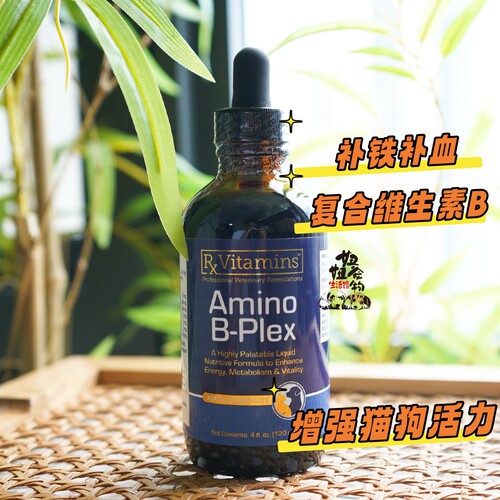 美国Rx Vitamins猫狗补铁补血维生素B族剂氨基酸贫血免疫营养补充