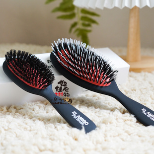 韩国EL AMIGO猫狗梳子猪鬃气垫梳舒适按摩梳毛顺毛美短布偶约克夏