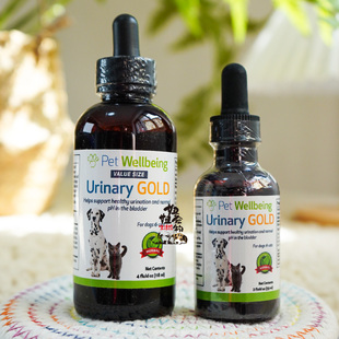美国Petwellbeing泌尿金天然UrinaryGold宠物猫狗膀胱尿路感