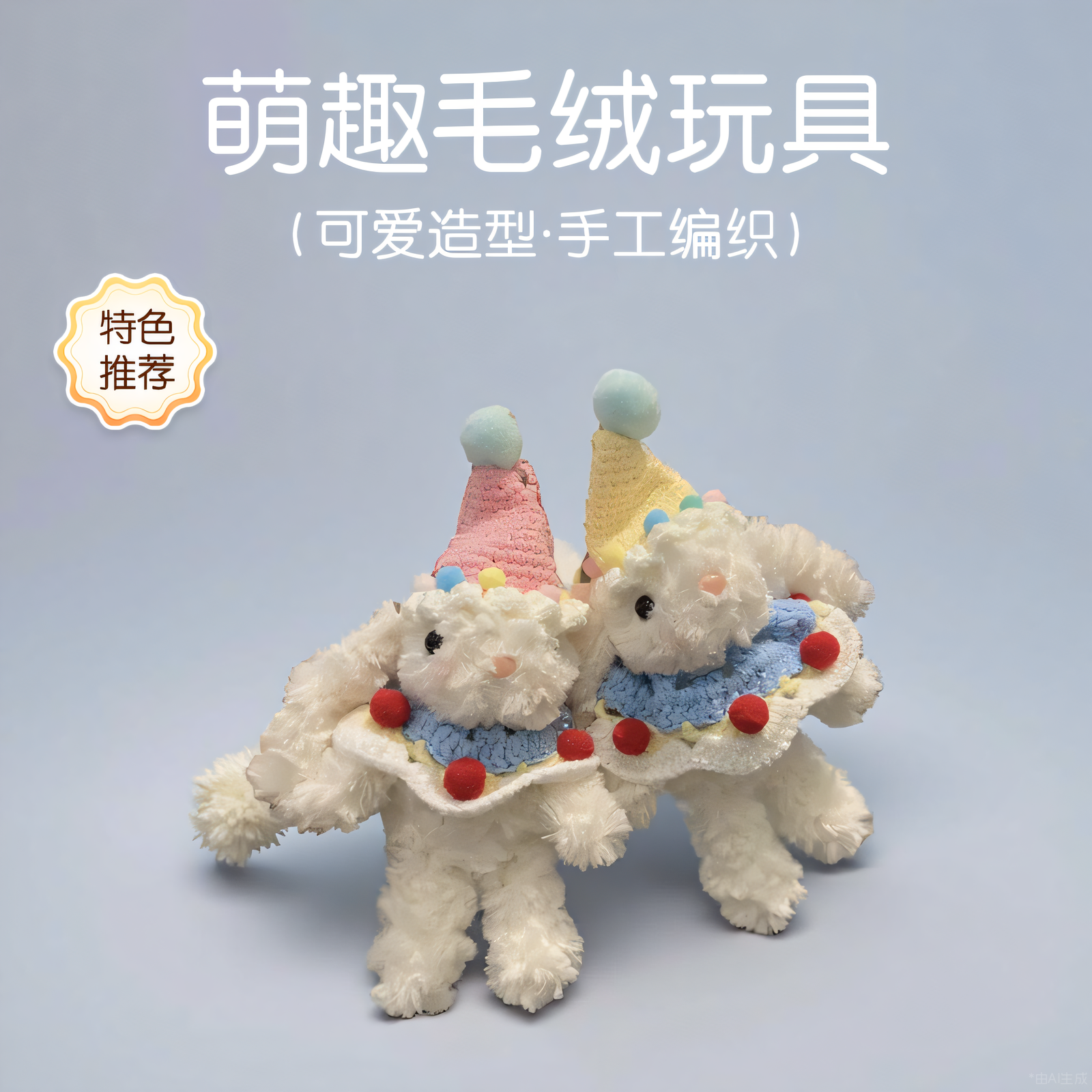 新款毛绒毛线小礼帽卡通垂耳兔少女心包包挂件可爱钥匙扣毛绒玩偶
