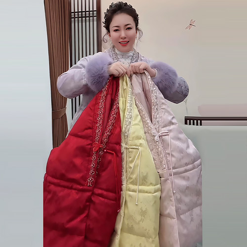 新中式保暖国风复古加棉提花棉服胖mm2025冬季新宽松显瘦大码女装