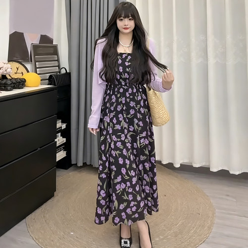 碎花吊带连衣裙子防晒外披套装潮