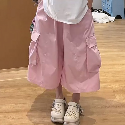 减龄高腰阔腿裤子遮肉休闲女裤潮