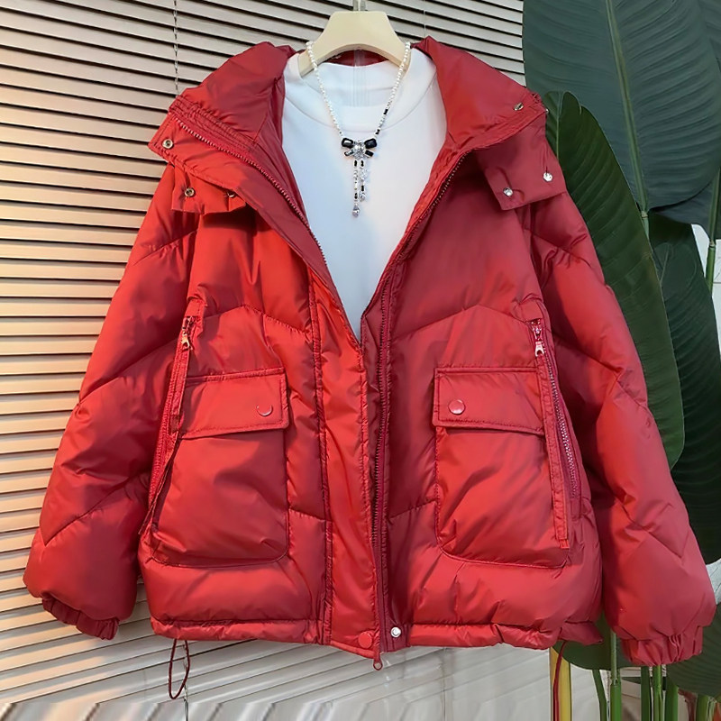 大兜连帽棉服女外套保暖上衣胖mm2025冬季新款宽松显瘦大码女装潮,女装/女士精品,大码棉服,淘宝优惠券,粉丝福利购,淘宝优惠卷