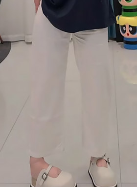 百搭弹力净版烟筒裤女休闲裤大码