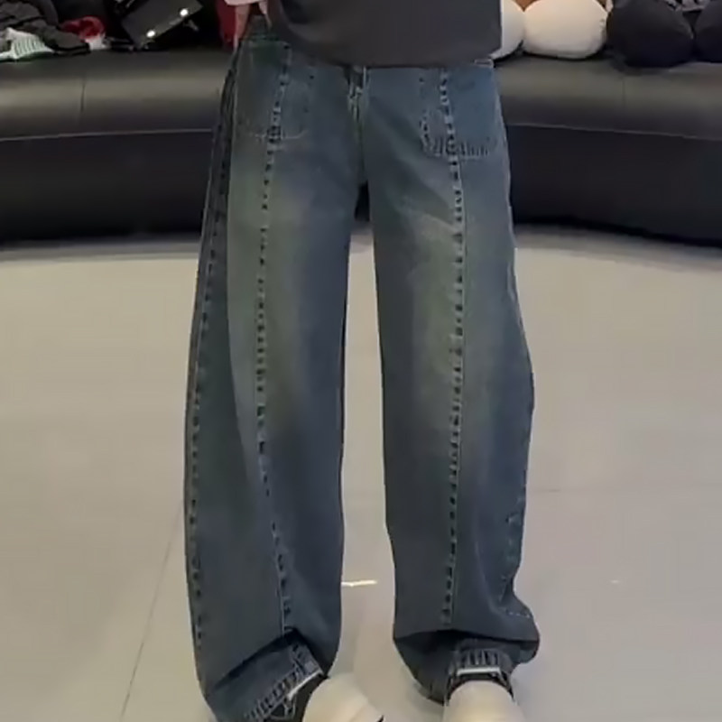 百搭高腰休闲牛仔裤韩版女裤子胖mm2026春冬新款宽松显瘦大码女装,女装/女士精品,大码裤装,淘宝优惠券,粉丝福利购,淘宝优惠卷