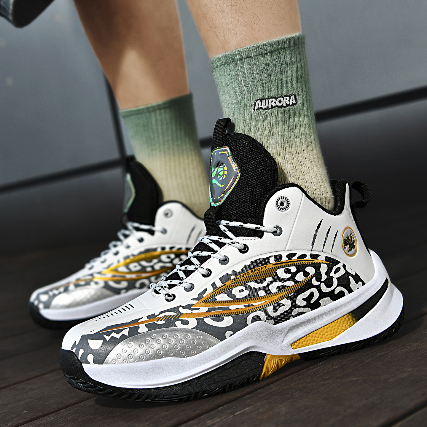 新款初中生实战高帮篮球鞋男女通用防滑减震耐磨回弹青少年运动鞋