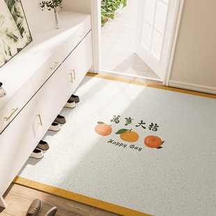 简约复古水果 入户门丝圈地垫超大门垫门厅大门口地毯进门脚垫