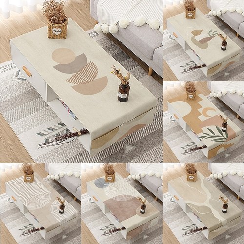 侘寂风 茶几桌布客厅桌垫防水防烫茶几布盖布盖巾棉麻收纳口袋