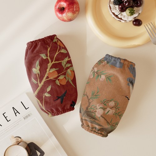 新古典中式风格袖套2025新款秋冬护袖防水防油防污套袖男女厨房羽