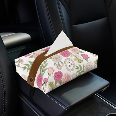 美式花园车载纸巾盒汽车创意椅背纸巾包车内扶手箱特斯拉ModelY3