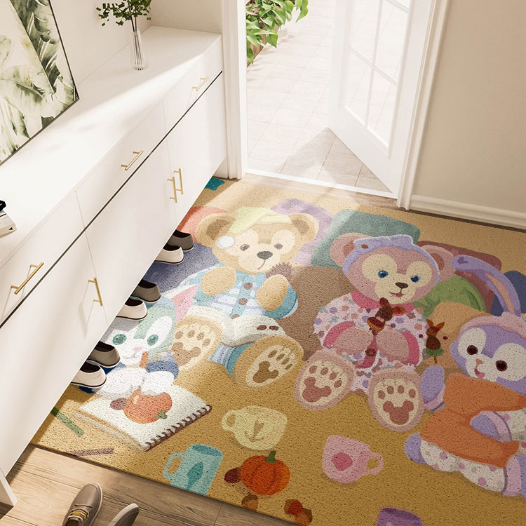 入户门地垫丝圈材质可爱卡通