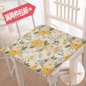 田园清新碎花 棉麻餐椅垫坐垫套 办公室久坐屁垫地上椅子垫榻榻米