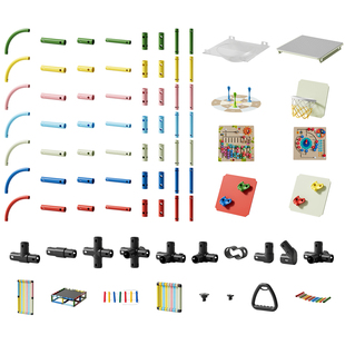 管道攀爬架配件洞洞板太空舱蹦床爬梯攀岩板儿童彩虹桥方向盘玩具