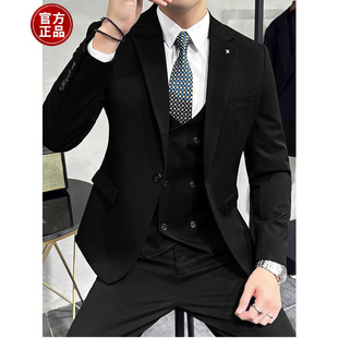 宁波西服套装男士结婚礼服正装三件套韩版修身休闲帅气伴郎小西装