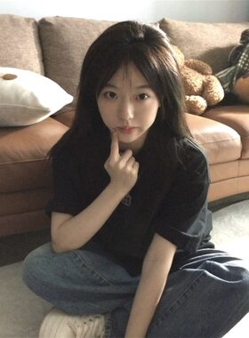 夏季纯棉黑色短袖t恤男女学生韩版bf宽松ins风半袖上衣服潮流