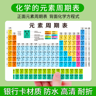 化学元素周期表卡片方程式初中数学物理公式墙贴挂图汇总速记大卡