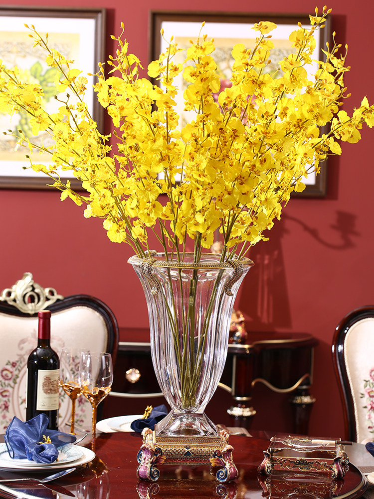 유럽 ??복고풍 에나멜 시계 거실 하이 엔드 테이블 시계 순수 구리 진자 데스크탑 미국 테이블 시계 미술 장식품