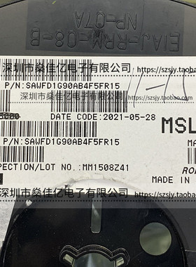 SAWFD1G90AB4F5F 双滤波器 Band39_Band41 /10Pin /1511 原装正品