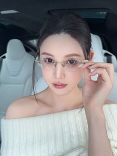 fakeme同款 无框眼镜男女近视可配度数防蓝光网红素颜神器眼镜框架