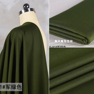军绿色警服双面哔叽小西装面料 TR斜纹制服裤子保安服工作装布料