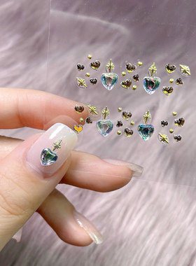 【钻饰综合1】美甲饰品3d立体珍珠装饰背胶配饰材料包日式钻贴花
