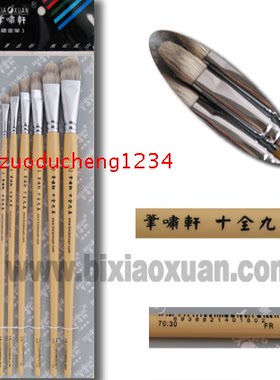 笔啸轩 十全九美 水粉画笔水彩笔油画笔长杆精品画 大卫画材批发