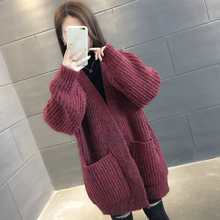 2019年新款 宽松针织外套女秋冬外穿潮 女装 开衫 很仙 毛衣女早秋装