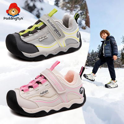 帕丁顿熊秋冬儿童加绒舒适运动鞋
