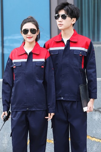 春秋工作服套装男工厂可定制车间