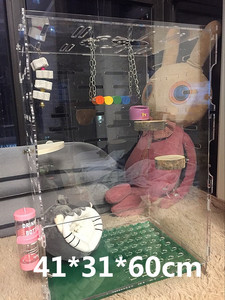 新品亚克力透明仓鼠笼子 别墅松鼠金花魔王金丝熊豚鼠密袋鼠龙猫