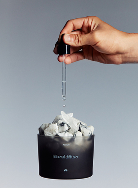 ASUCH 矿石香薰精油扩香石无火香氛持久白松石室内卧室助眠礼物