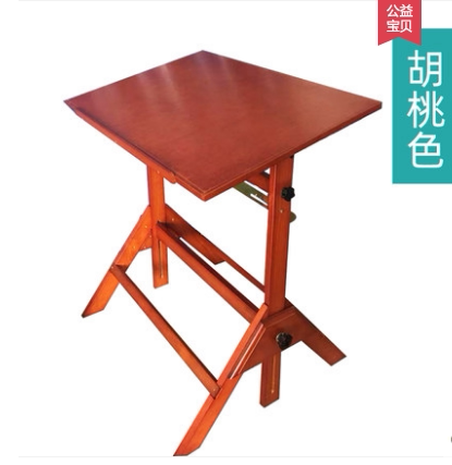 实木木制可调节升降绘画桌画板原木绘图桌大号工作台画凳画架画案