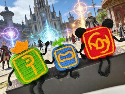 FF14最终幻想14职业小人图标小人钩针挂件纯手工编织钥匙扣