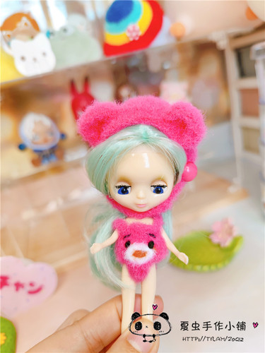 Mini Blythe迷你布 小小布娃娃衣服 裙子裤子帽子套装娃衣之二