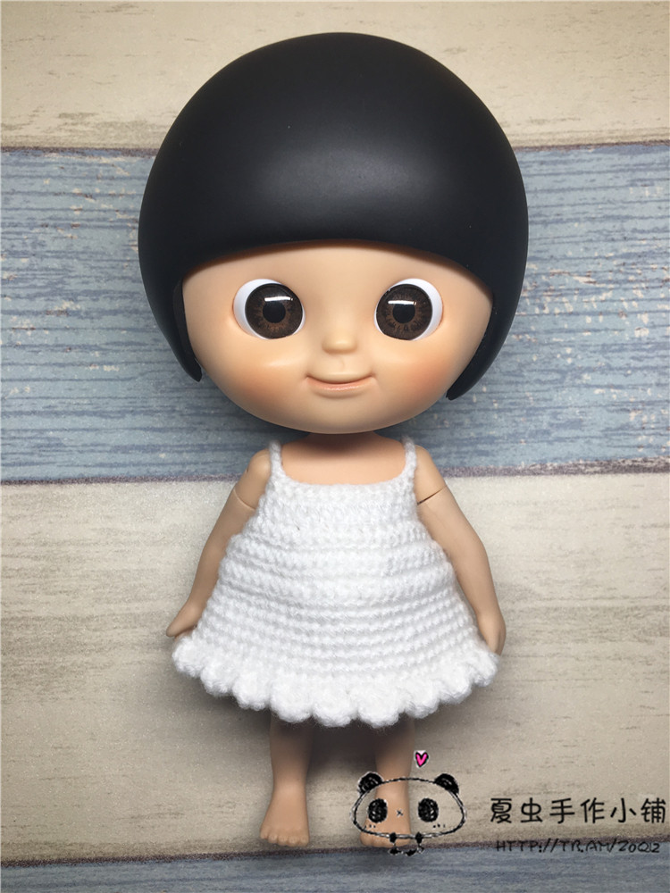 ixtee 妹头娃娃衣服 ixdoll 配件 妹头手工毛衣 简单吊带裙