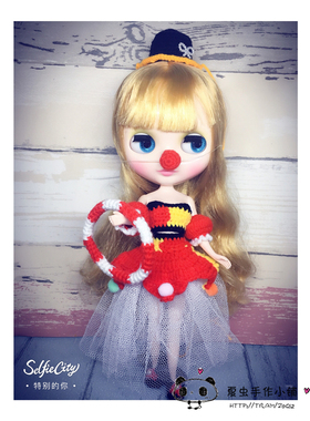 小布Blythe娃娃可穿娃衣 手工制作衣服 马戏团乐园套装 一套五点