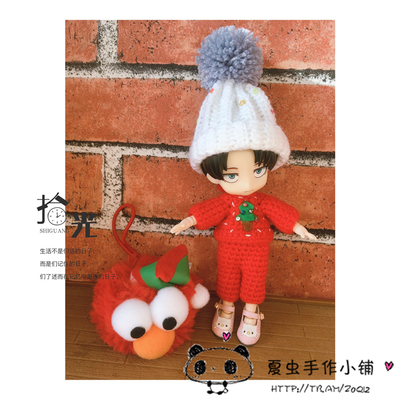 粘土美结猪迷你圣诞树沙龙娃娃