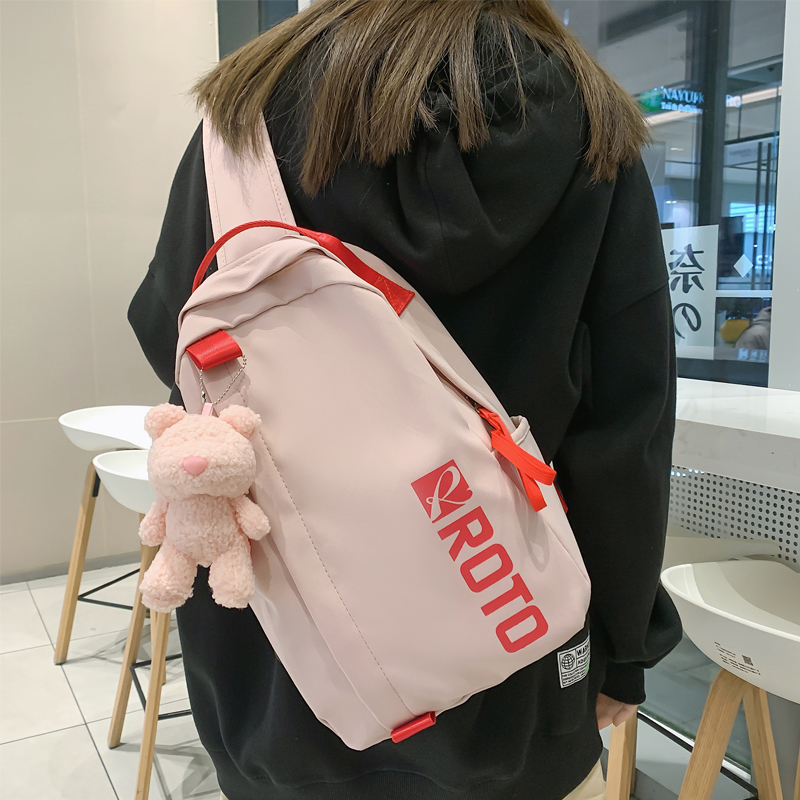名媛公主纯色胸包休闲单肩背包
