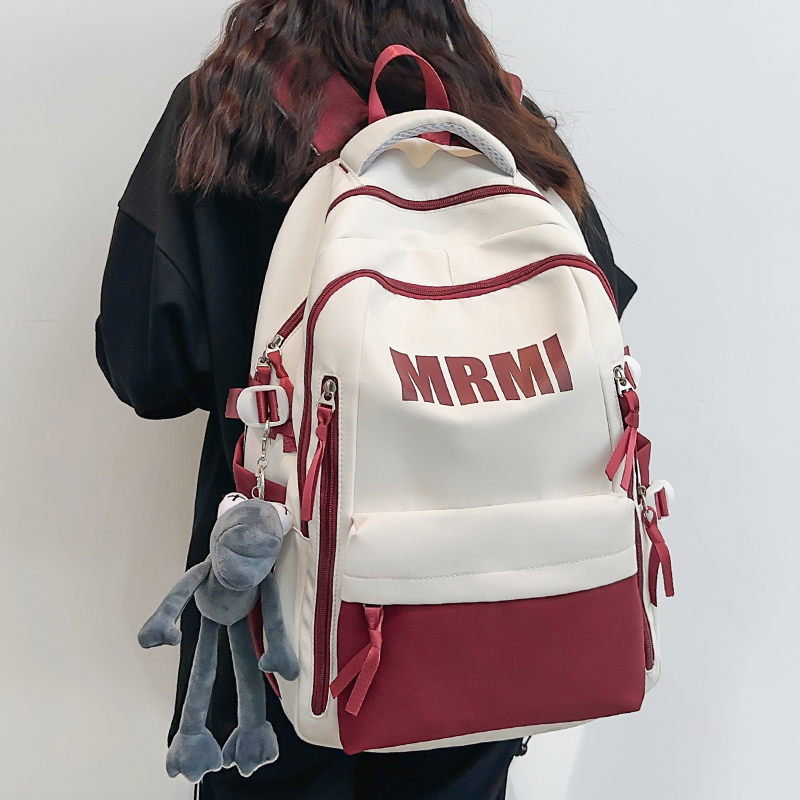 潮酷港风大容量双肩书包学生背包