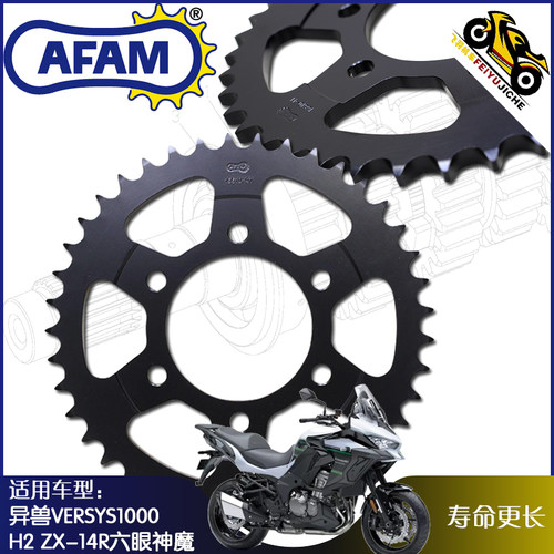 AFAM适用川崎异兽1000h2牙盘