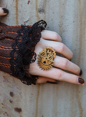 熠先生的蒸汽大陆戒指胸针