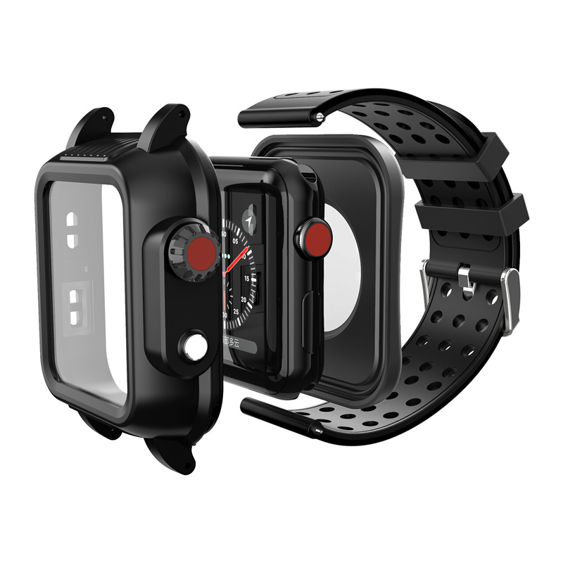 适用于苹果iwatch38/40/42/44手表防水壳 户外防水防摔手表保护套