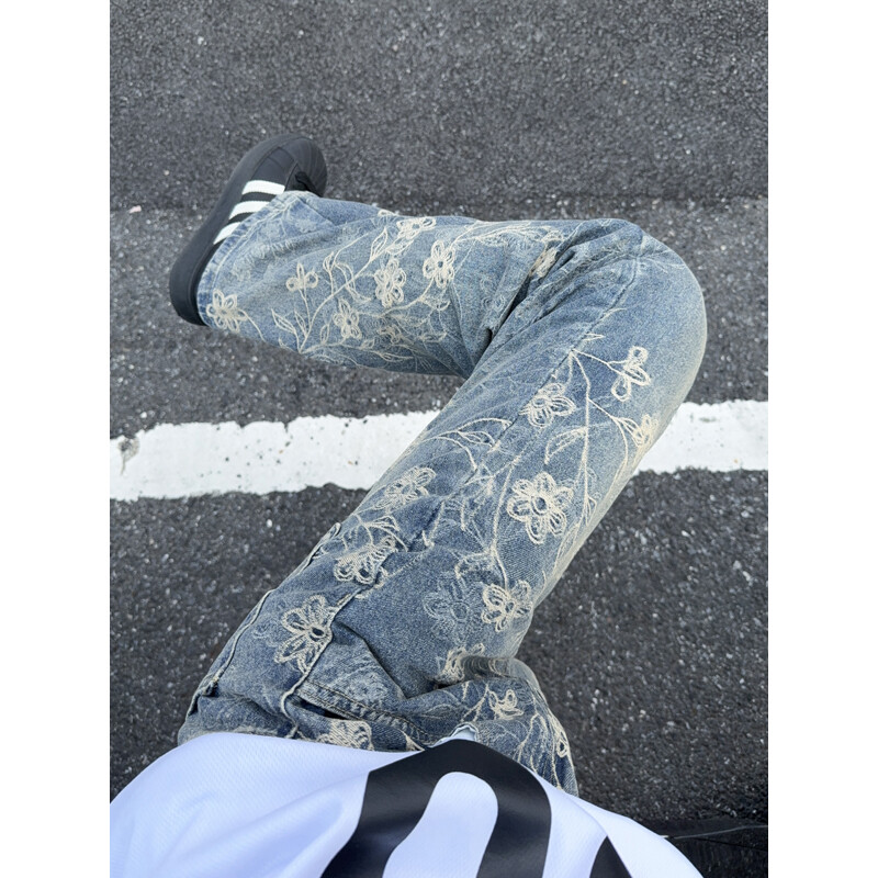 男装牛仔裤LK25577其他/other潮牛仔布青少年中腰标准拉链2025年