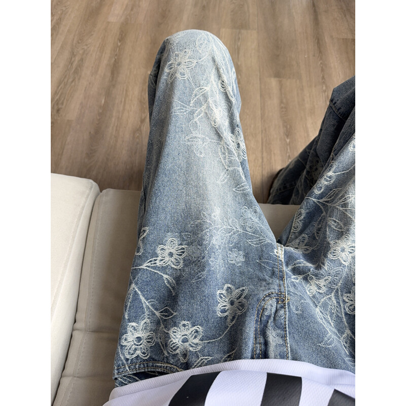 男装牛仔裤LK25577其他/other潮牛仔布青少年中腰标准拉链2025年