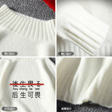 M18028加绒款-P65半高领加厚加绒毛衣男大码胖子针织衫保暖外套，男装针织衫/毛衣，电商A040A